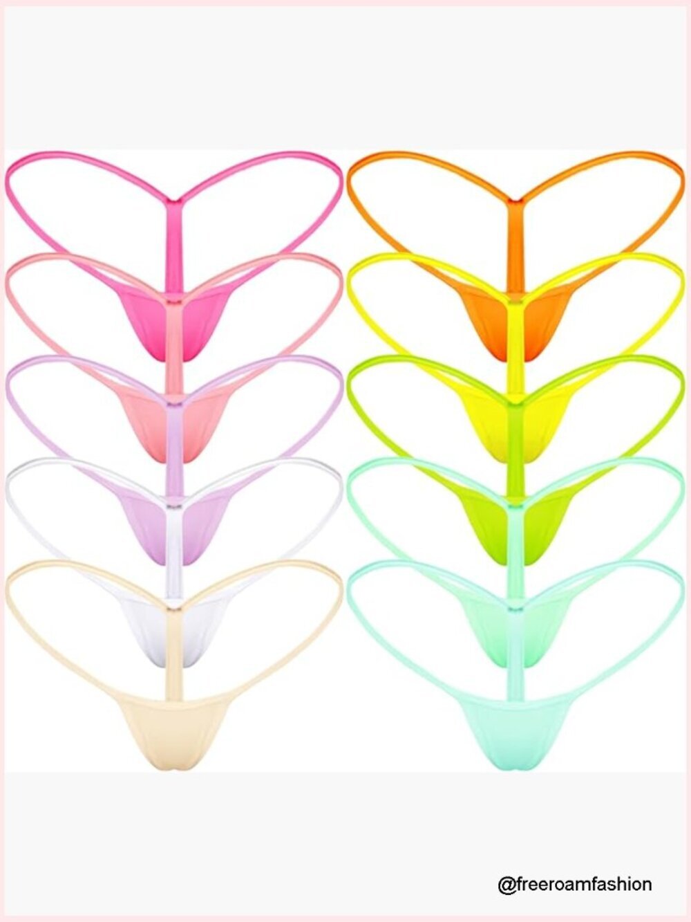 Silky Micro Thongs Low Rise T-Back Underwear Women's G-Strings